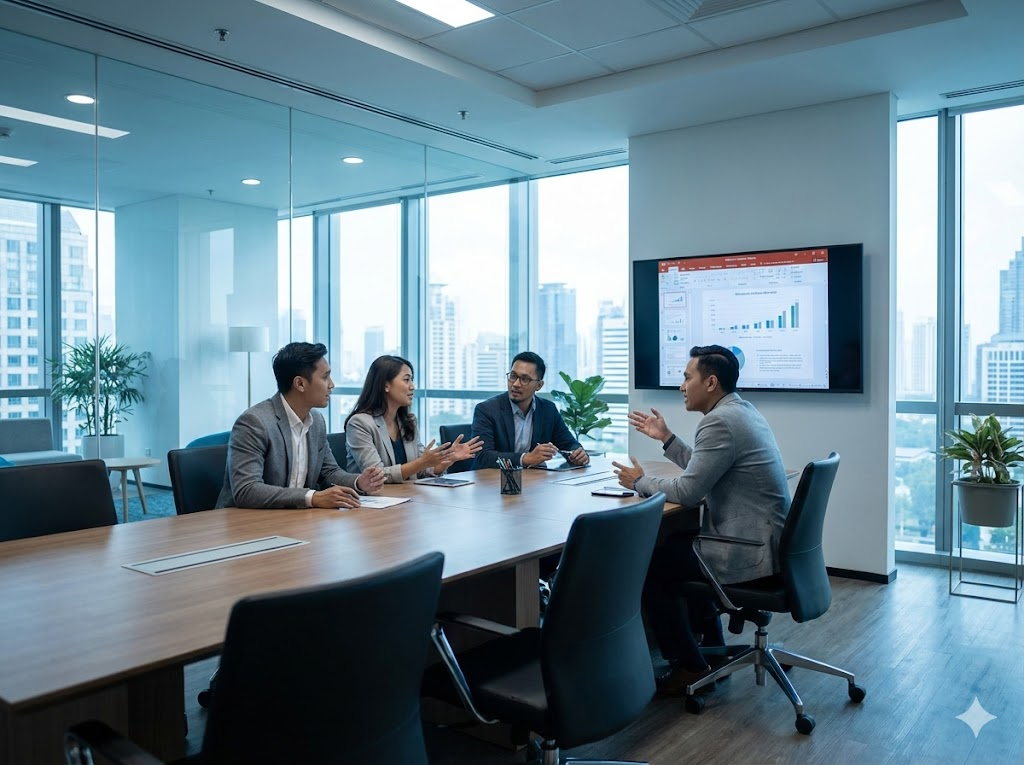 Trinova Tech team in a meeting